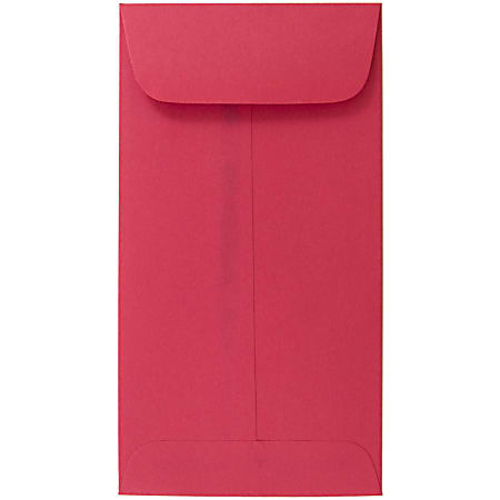 JAM Paper® Coin Envelopes, #7, Gummed Seal, Red, Pack Of 25