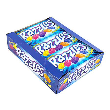 Razzles Gum, Assorted Flavors, Box Of 24