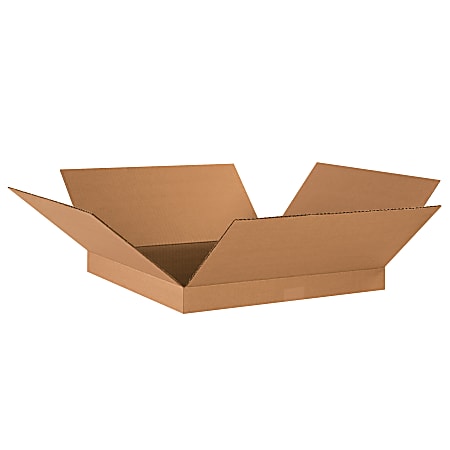 Office Depot® Brand Corrugated Boxes, 2"H x 18"W x 18"D, Kraft, Pack Of 25