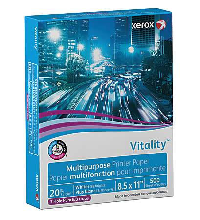 Xerox® Vitality™ 3-Hole Punched Multi-Use Printer & Copier