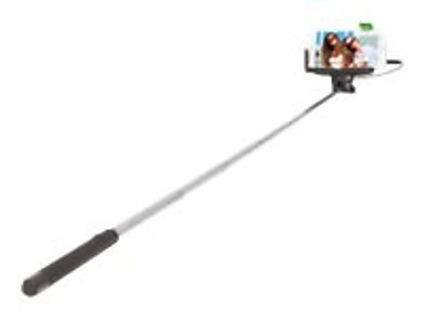 ReTrak™ Wired Selfie Stick, Black/Chrome