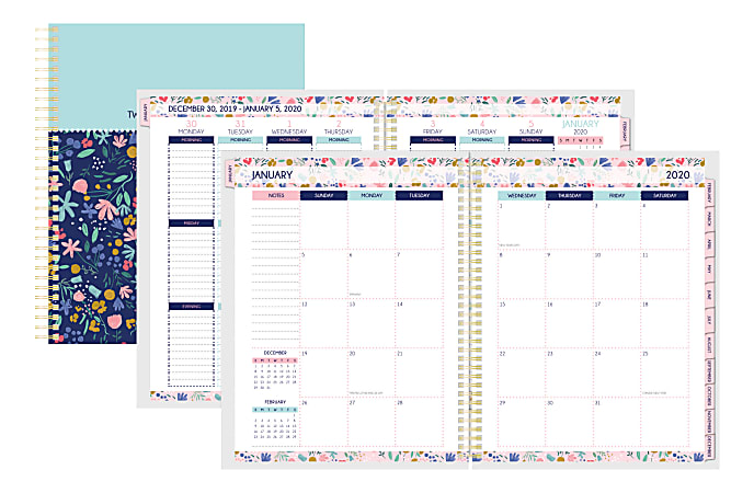 Office Depot® Brand Weekly/Monthly Planner, 5" x 8", Floral, January To December 2020, ODUS1930-003