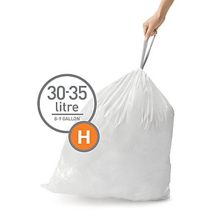 Highmark Tall 0.6 mil Drawstring Kitchen Trash Bags 13 Gallon