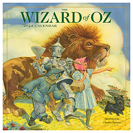 2024 TF Publishing Art and Design Monthly Mini Wall Calendar, 7” x 7”, Wizard of Oz, January To December
