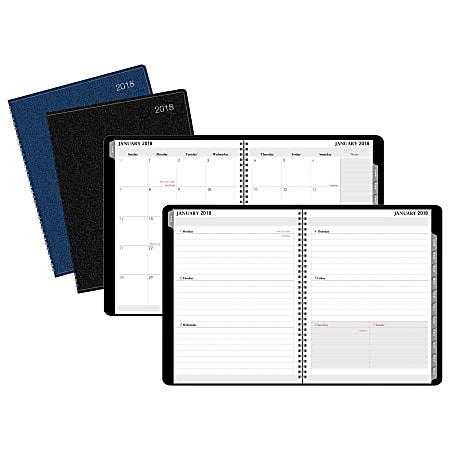 Office Depot® Brand Weekly/Monthly Planner, 9" x 11", Assorted Colors, January to December 2018 (OD711910-18)