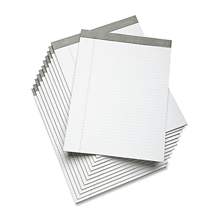 Office Depot Brand Professional Writing Pads 8 12 x 11 34 LegalWide Ruled  50 Sheets Canary Pack Of 8 - Office Depot