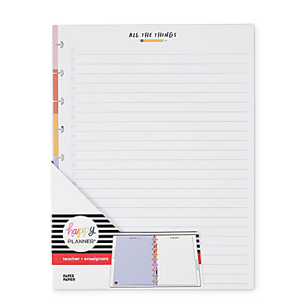 Happy Planner Classic Filler Paper, 40 Sheets, 7" x 9-1/4", You Rule