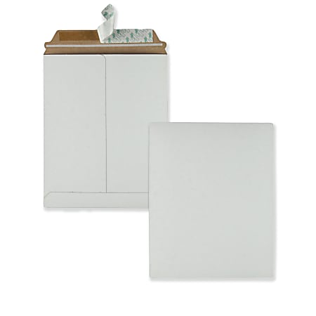 Quality Park Redi-Strip Envelopes, Photo Mailers, 9-3/4" x 12-1/2", White, Box Of 25 Envelopes