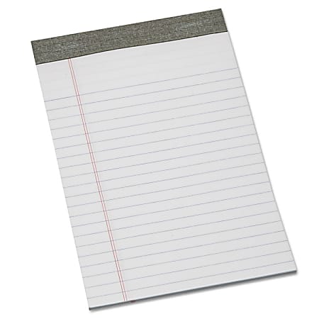 SKILCRAFT® Linen Top Writing Pads, 5" x 8", White, Pack Of 12 (AbilityOne 7530-01-447-1355)