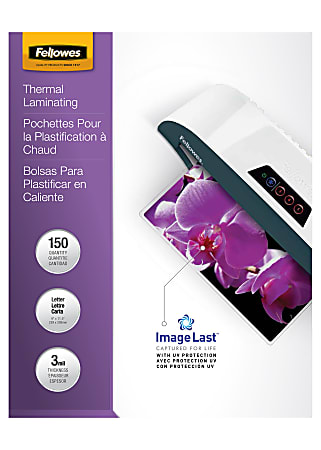 Fellowes Laminating Pouches, Glossy, 8.5" x 11", 3