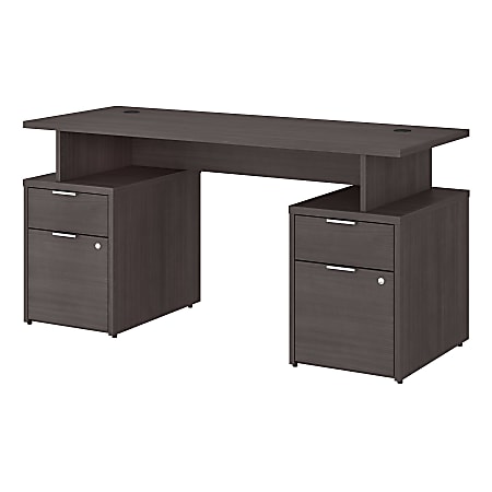 Bush Business Furniture Jamestown 60"W Computer Desk With 4 Drawers, Storm Gray, Standard Delivery