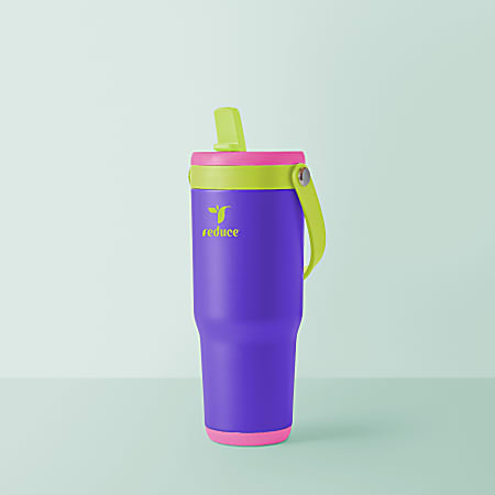 Base Brands Spill-Proof Tumbler With Handle, 24 Oz, Purple