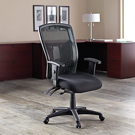 Nylon Black 1 Each  LLR85562 Lorell Hi-back Chair Mesh Headrest 