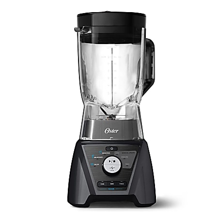 Oster Texture Select 8-Cup 1200W All Metal Drive Plastic Jar Blender With 9 Settings, Brushed Silver
