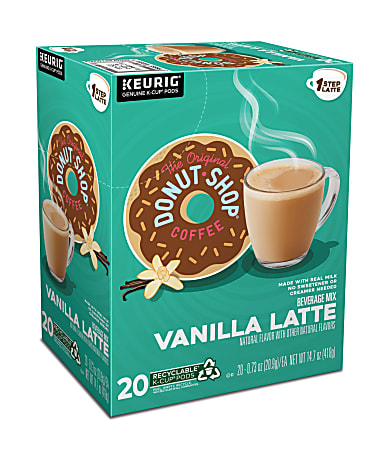 The Original Donut Shop® Single-Serve K-Cup®, 1-Step Vanilla Latte, Carton of 20