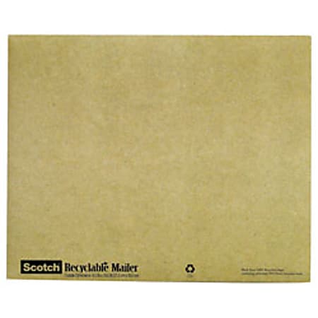 Scotch® 100% Recycled Padded Mailers, 8" x 10", Green