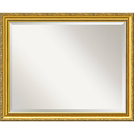 Amanti Art Colonial Embossed Wall Mirror, 25 1/2"H x 31 1/2"W, Gold