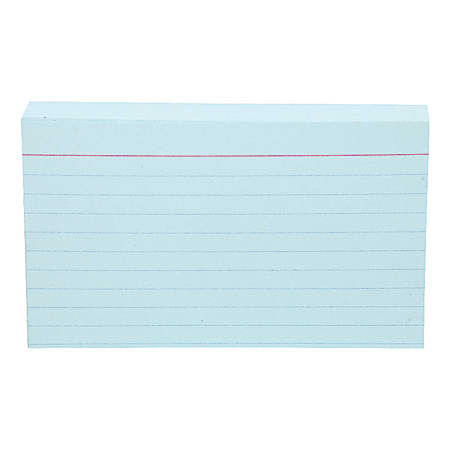 Office Depot® Brand Index Cards, 3" x 5", Blue, Pack Of 100