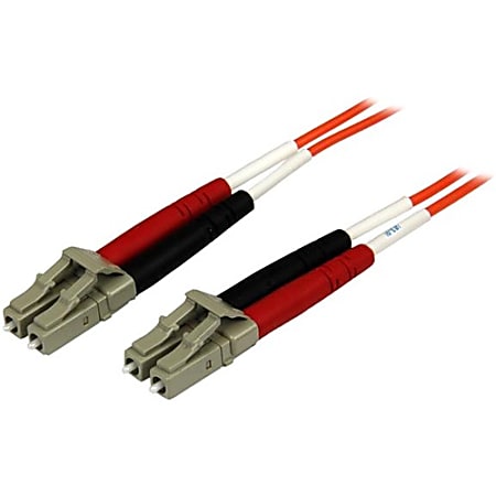 StarTech.com 5m Fiber Optic Cable - Multimode Duplex 50/125 - OFNP Plenum - LC/LC - OM2 - LC to LC Fiber Patch Cable - 16.40 ft Fiber Optic Network Cable for Network Device - First End: 2 x LC Male Network - Second End: 2 x LC Male Network