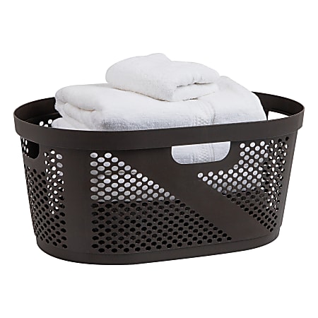 Mind Reader 40L Laundry Basket Clothes Hamper, 23"L x 14.5"W x 10.5"H, Brown