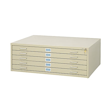 Safco® 35 3/8"D Vertical 5-Drawer Vertical File Cabinet 3/8"D, Tropic Sand