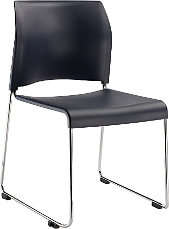 National Public Seating 8800 Cafetorium Chair, Navy/Chrome