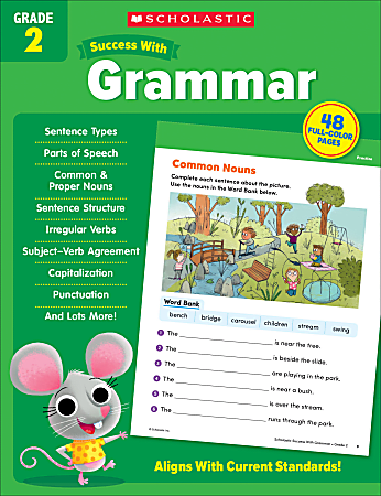 Scholastic Success With Grammar Workbook, Grade 2