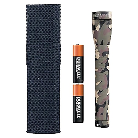 Mag Flashlight Mini Mag with Belt Holster Pack - Bulb - AA