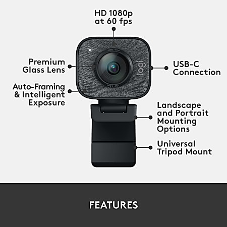 Logitech Webcam 2.1 Megapixel Graphite Office Depot