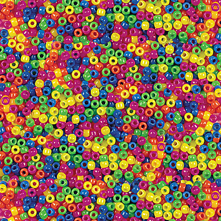 Creativity Street Pony Beads - Beading, Project - Recommended For 3 Year - 236.2 mil x 0.4" - 1 Pack - Neon, Neon - Plastic