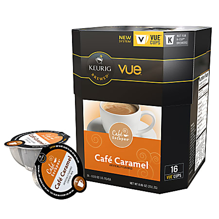 Cafe Escapes™ Cafe Caramel Vue™ Packs, 0.4 Oz., Box Of 16