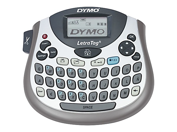 DYMO LetraTag LT-100T - Labelmaker - B/W - direct thermal -  - cutter - 1 line printing, 2 line printing, realtime clock