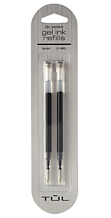 2 Packs of 4 Refills TUL Gel Pen Refills Medium Point Black Ink 0.7 mm 