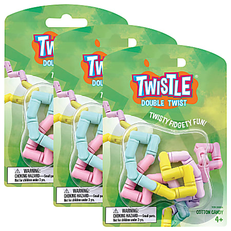 Teacher Created Resources Twistle Double Twist, Cotton Candy, Pack Of 3