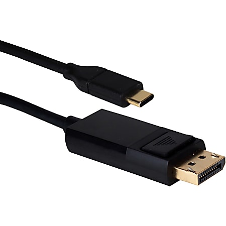 QVS 3ft USB-C/Thunderbolt 3 to DisplayPort UltraHD 4K/60Hz Video Converter Cable - 3 ft DisplayPort/Thunderbolt 3 Audio/Video/Data Transfer Cable