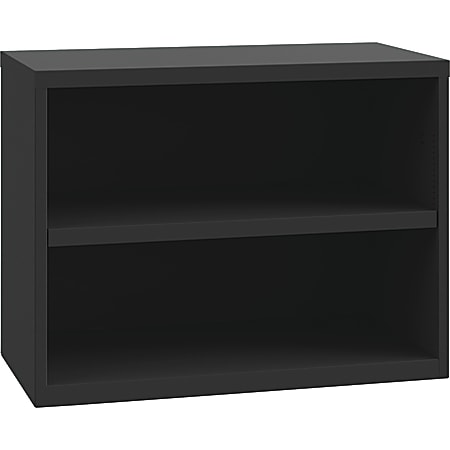 Lorell® 36"W Open Credenza, 2-Shelf, Black