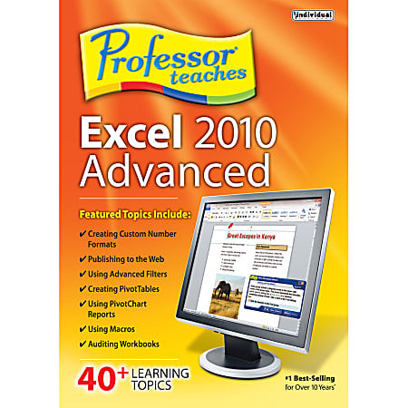Professor Teaches Excel 2010 Advanced, Download Version