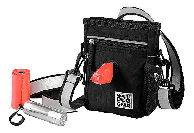 Mobile Dog Gear Day/Night 6-Piece Walking Bag, 7"H x 2"W x 6"D, Black