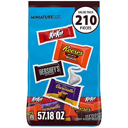 Hershey Assorted Minis Value Pack, 57.18 oz, 210 ct