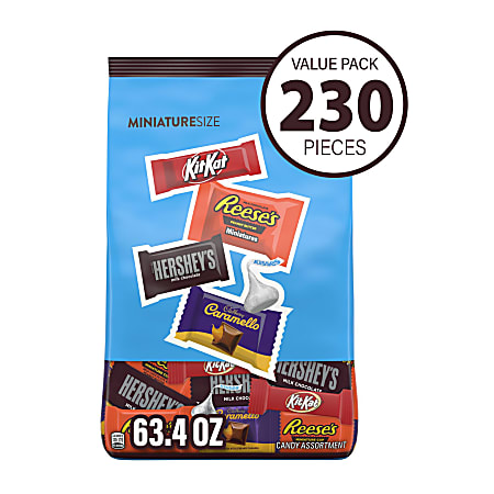 Hersheys Assorted Minis Value Pack 63.4 Oz Pack Of 230 Pieces