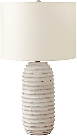 Monarch Specialties Foster Table Lamp, 28”H, Ivory/Cream