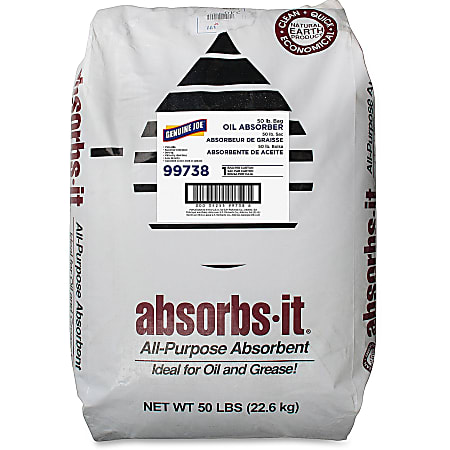 Genuine Joe Absorbs-it All-purpose Absorbent - 800 oz (50 lb) - 1 Bag - Gray
