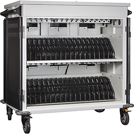 Anywhere Cart 36 Bay Cart - 2 Shelf - 4 Casters - 5" Caster Size - Metal - 44" Width x 29" Depth x 43.6" Height - For 36 Devices