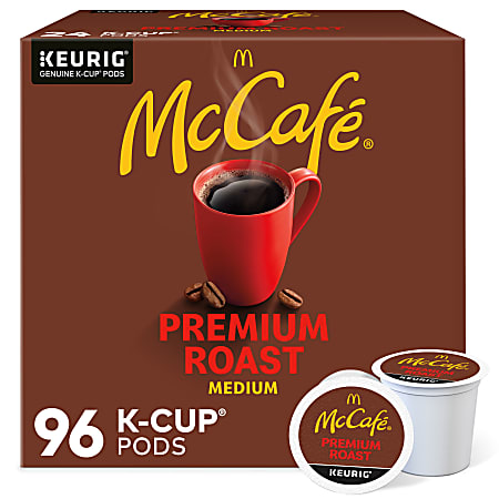 McCafe Single-Serve Pods, Premium Roast, Classic, Box Of 24 Pods, Case Of 4 Boxes
