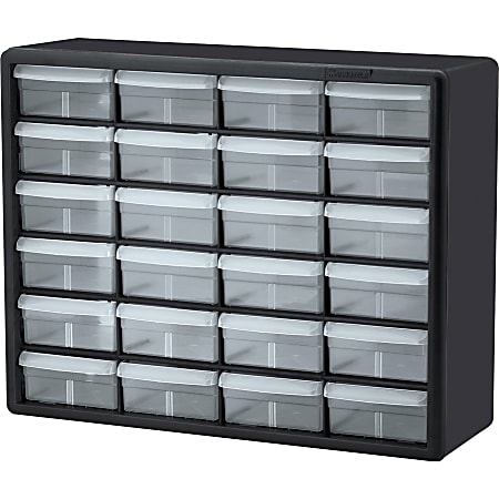 Akro-Mils Plastic 24-Drawer Storage Cabinet, 15 12/16" x