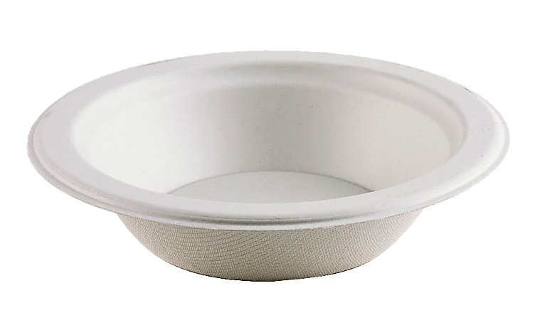 Highmark® ECO Compostable Sugarcane Paper Bowls, 12 Oz, White, Case Of 1,000