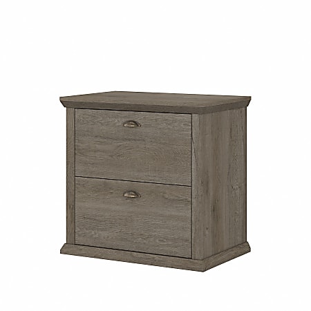 Bush Furniture Yorktown 2-Drawer Lateral File Cabinet, Restored Gray, Standard Delivery