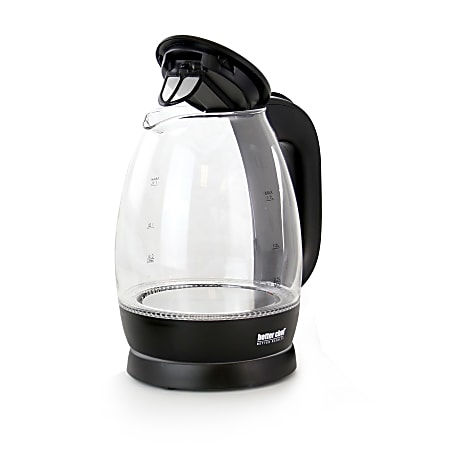 Better Chef 1.7 Liter Cordless Electric Glass And Stainless Steel Tea Kettle  - Office Depot