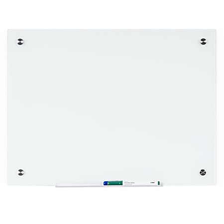 Bi-silque Magnetic Glass Dry Erase Board - 48" (4 ft) Width x 96" (8 ft) Height - White Glass Surface - Rectangle - Horizontal/Vertical - Magnetic - 1 Each