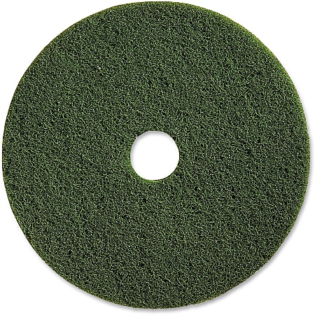 Genuine Joe 20" Scrubbing Floor Pad - 20" Diameter - 5/Carton x 20" Diameter x 1" Thickness - Scrubbing, Floor - 175 rpm to 350 rpm Speed Supported - Heavy Duty, Dirt Remover, Long Lasting, Durable - Fiber - Green